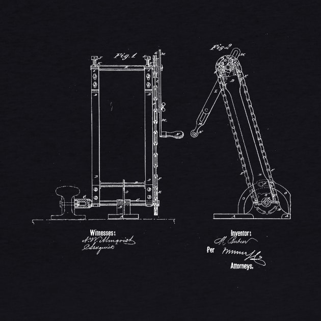 Wrenches Vintage Patent Drawing by TheYoungDesigns